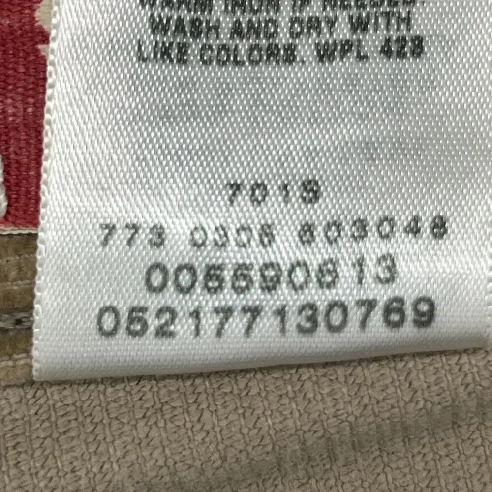 LEVIS Pants Mens 33x34 559 Corduroy Relaxed Straight Chino Cotton Blend Tan